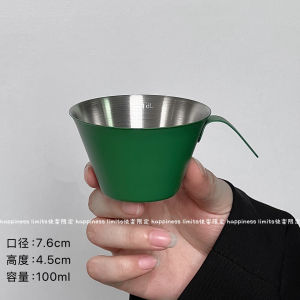 Stainless Steel Coffee Extraction Cup with Scale Espresso Shot Cup Liquor Ounce Measurement Barista Tool Retro American Style