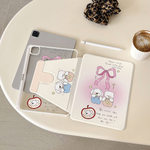 เคสiPadหมุน 360°Air5 Air7 Gen10 ที่ใส่ปากกา Bow puppy case iPad Gen9 Air6 Gen11 Pro11 2024 Air6/7 13 Pro13 2024
