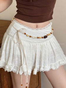 Beachy Bohemian Beaded Shell Waist Chain Womens Belt Ethnic Style Cord Woven Waistband Accessory for Skirts And Dresses
