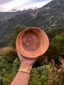 ABSTRACT PLATES- rustic natural wooden plates