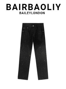 Full Star Rhinestone Designer Fashion Casual Men Jeans