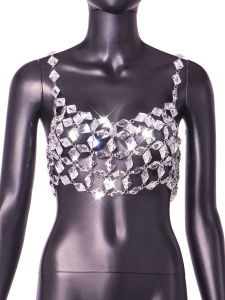 Áo Ba Lỗ Khoét Sâu Ngọc Trai Gợi Cảm Club Night Cross-Border 2023 Áo Ba Lỗ Không Dây Mùa Hè 2023 Cho Nữ