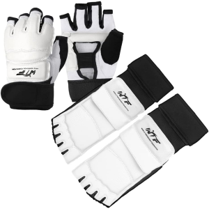 1 Pair Half Finger Boxing Gloves Taekwondo Gloves Foot Protector Karate Muay Thai Training Workout Gloves Kids Men