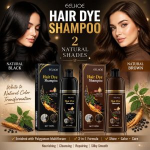 EELHOE 100ML 3 In 1 Hair Color Shampoo Natural Organic Polygonum Essence Nourishes Cleans Repairs Blackens Softens Hair Dye