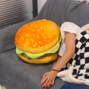 Hamburger Pillow Seat Cushions Nap Postgraduate Entrance Examination Sleeping Artifact Double-Use Office Cute Artificial Transformation Doll