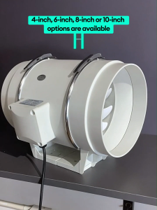 DEG Exhaust Fan 4/6/8/10 Inch High Suction Power Inline Duct Booster Fan Extraction Fan