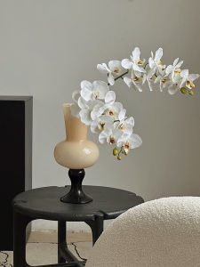 Butterfly Orchid Artificial Flower Single Stem Home Desktop Flower Arrangement Decoration Set High-End French Vintage Fake Flowers