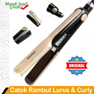Catokan Rambut Kemei KM-327 Catokan Pelurus Rambut 2 in 1 Lurus dan Curly