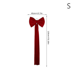 1PC Large Burgundy Bow Holiday Wedding New Year Party Decoration Pendant Christmas Tree Decoration Pendant Bow