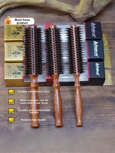 QITAOBAQI | Professional Salon Use Round Styling Brush for Creating Inner Curly Bangs Hairstyle