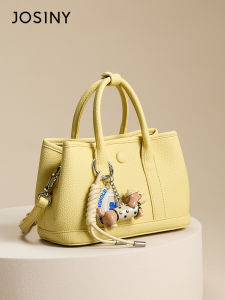 Fashionable Korean Style Garden Bag Womens Commuter Crossbody Bucket Handbag Casual Simple Style with Zipper Closure