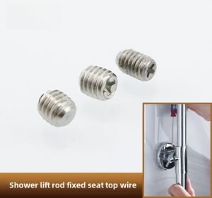 Shower Height Adjustment Screw Stainless Steel Fixed Base Bracket for Shower Pole Installation Bathroom Accessories Parts