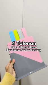 Pero Cutting Chopping Board Set Isi 4pcs With Holder - Talenan Isi 4pcs Multifungsi
