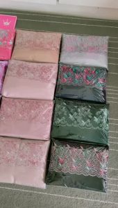 AN-NAJWA Telekung Dewasa Telekung Cotton Sulam Bunga Pouch Beg Telekung Adult Telekung Hantaran