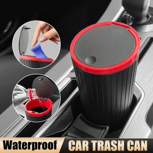 Universal Car Trash Can Mini Waterproof Bin Dust Organizer Rubbish Bag Garbage Container Storage Box Bucket Auto Interior Accessories