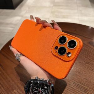 Leather Phone Case for Apple 15Pro Max Full Cover Protection Anti-Fingerprint Men Women Simple Design Compatible with iPhone 14 pro