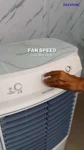ISONIC Air Cooler 70L 350W Portable Evaporative Cooler 8600m3/h 3 Speed Wide Angle Air Cooler Warranty
