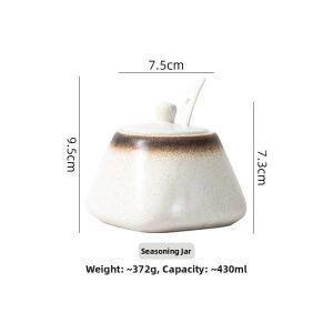 Japanese Ceramic Covered Spice Jars