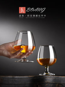 Thick Crystal Glass Whiskey Cup Set Short Foot Red Wine Glass Set French Style Pure Color Beverage Accessories for Business