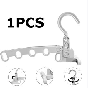 2026 New Hotels Foldable Clothes Drying Rack Five-hole Multi-function Clothes Hook Angle Adjustable Clothes Hanger Travel