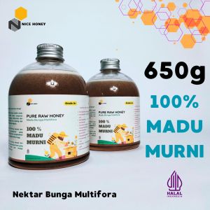 Nice Honey - Madu Asli Murni 100% Nektar Bunga Multifora 650 Gram