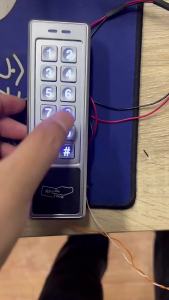 Bàn Phím RFID 125Khz Đầu Đọc Thẻ EM Hệ Thống Kiểm Soát Truy Cập Chống Nước Với Đầu Ra Wiegand Cho Dụng Cụ Mở Khóa Cửa Bằng Thép Không Gỉ