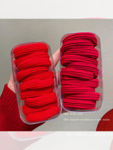 Red Hair Ties Womens High Elasticity Long Lasting Hair Bands Chinese Zodiac Year Headbands Fashionable Hair Accessories