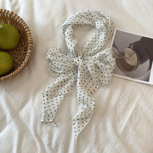 Khăn Choàng Lụa Dài Thời Trang Đi Biển Cổ Điển Kẻ Sọc Cổ Thời Trang Kết Hợp Mũ Khăn Quàng Tóc Khăn Quàng Cổ Mùa Xuân Thu