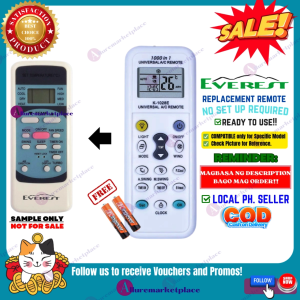 EVEREST AIRCON Remote Replacement [**Mag Basa B4 Umorder**] Ready to USE Universal for EVEREST AIR CONDITIONER Remote Control EVEREST AC Remote WINDOW TYPE SPLIT TYPE EVEREST INVERTER NON-INVERTER EVEREST AIRCON REMOTE alluremarketplace2nd