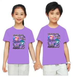 Baju Kaos Anak - Anak UBURUBUR IKAN LELE AKU ADEKNYA LEEE bahan katun size S-XXL (1-10th) - Atasan anak laki-laki dan perempuan