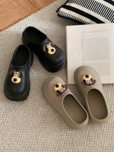 Giày Đế Xuồng Đế Dày Đế Tròn Đế Xuồng Thường Ngày Mùa Hè Cho Nữ Giày Đế Xuồng Hoạt Hình Dễ Thương Giày Lười Thoải Mái