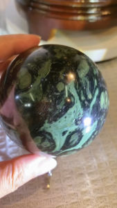 多眼👀Kambaba Jasper [71mm] 🦚  #像个孔雀吉祥如意 #绿碧玉 #kambabajasper