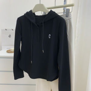 Spring Autumn Hooded Long Sleeve Womens T-shirt Casual Fashion Base Layer Sweatshirt Stylish Top YONLARVIP Korean Style Streetwear