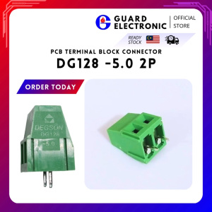 High-Quality DG128-5.0 2-Pin PCB Terminal Block Connector for Electrical Circuitry - Ready Stock