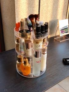Rak Tempat Penyimpanan Kosmetik Makeup Organizer Putar Portable