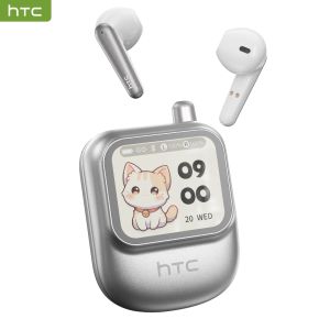 HTC NE99 AI Translation Earbuds 165 Languages Bluetooth 6.0 Touch Screen Video Subtitle Translation