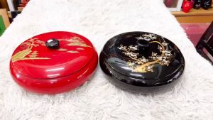 Hộp đựng bánh mứt 6 ngăn sơn mài Thanh Bình Lê hàng xuất khẩu đẹp sang trọng size 30 cm