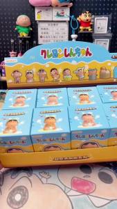 Jandoon Genuine Crayon Shin Chan Wash Brush Series Figurines Cute Bath Hot Spring Ornaments Gift Blind Box