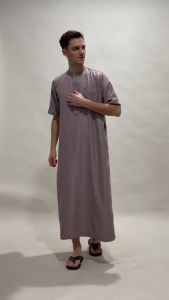 As-Sabar - Gamis Cassablanca Series Jubah Laki-laki Dewasa dan Remaja Oblong Lengan Pendek