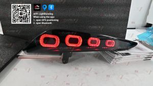 LAMPU BELAKANG UNTUK MOBIL TOYOTA GR SUPRA MK5 J29 A90/A91 (2019 - 2024+) STOPLAMP HERITAGE SQUARE V1 CEREMONIAL (RGB VERSION) SPECIAL EDITION SMOKE