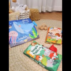 Payoe Buku Kain Edukasi Bayi: Buku Edukasi & Buku Bantal Bayi 3D