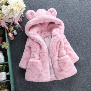 Thickened Fleece Cotton Jacket for Girls Childrens Winter Clothes Autumn Winter Outfit Kids Girl Cotton Coat with Hood