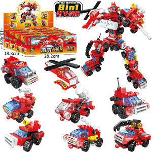 Xe Thang Mây Lắp Ráp 2025 Cao Cho Trẻ Em Xe Cứu Hỏa Robot Xe Cơ Giới Mô Hình Đồ Chơi Cho Bé Trai Mô Hình Xe Cơ Giới