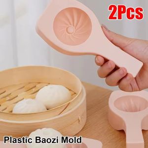 Feelife 2Pcs New Plastic Chinese Baozi Mold Multifunctional Handmade Bun Mold Reusable Dumpling Maker Steamed Bun Breakfast