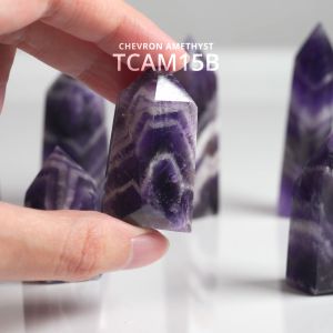 Natural Mini Chevron Amethyst Crystal Towers from Brazil