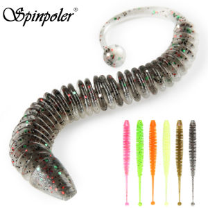 Spinpoler New Squirrel Tail Soft Lure Fishing Bait Worm Road Sub-Bait Soft Bait Insects Earthworm Fake Bait Trout Bass Drop Shot