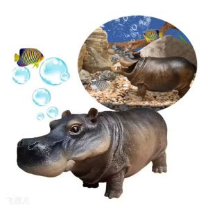 Hippo Aquarium Bubbler Decorations Fish Tank Aquarium Air Stone Decor