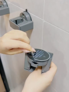 YissTiee Bathroom Mop Clip Gray Broom Mop Holder ABS Suction Cup Mount
