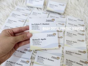 Business Cards Calling Cards Back to back print 50pcs with FREE case waterproof LAMINATED