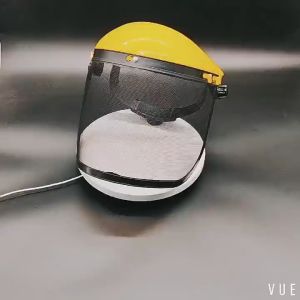 Garden Mask With Full Face Mesh Stainless Steel Garden Grass Trimmer Protect Safety Helmet Hat